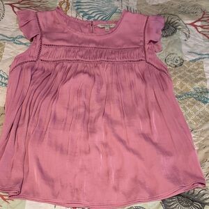 Liverpool Pink Flutter Sleeve Blouse